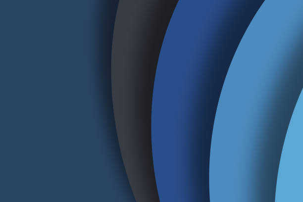 istock Deep blue abstract layers background for business cards, posters and flyers 1223051123