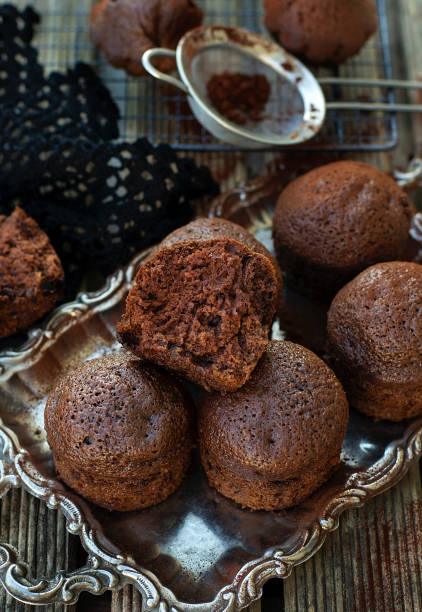 istock Sweet chocolate muffins with chocolate chips and cocoa 1223052025