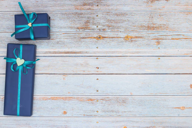 istock Blue birthday or special day concept with gifts 1223052238