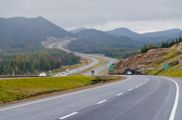 Autumn endless road stock photo