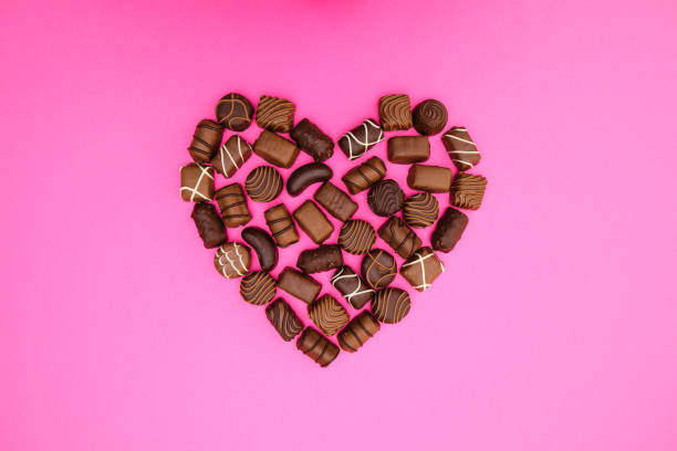 istock Heart made of delicious chocolate various shapes 1223059774