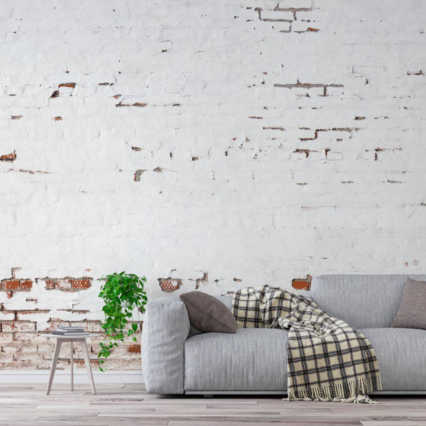 istock Elegant living room with sofa front view right 1223059884