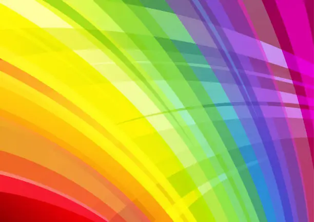 Vector illustration of Bright abstract rainbow background