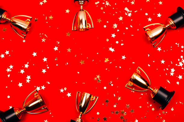 istock Golden cups of winner 1223068479