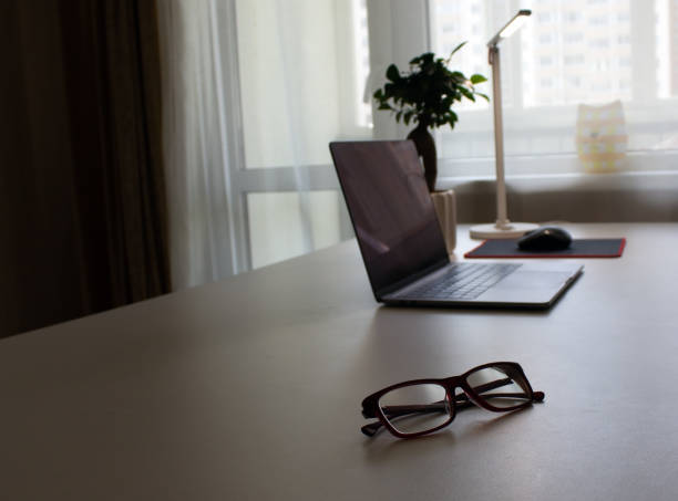 istock Work from home. Typical workplace of a businessman working from home. 1223070007