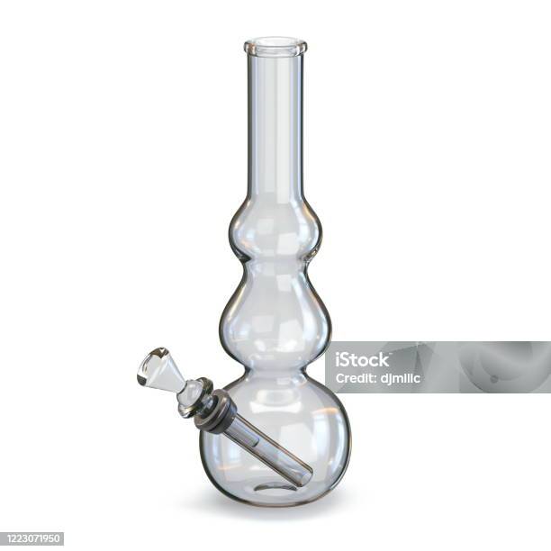 Transparent Glass Bong 3d Stock Photo - Download Image Now - Bong, Glass - Material, Pipe - Smoking Pipe