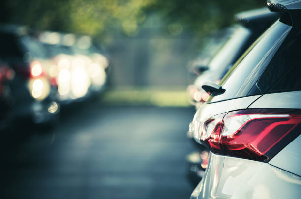 istock Cars Standing In Parking Lot 1223080232