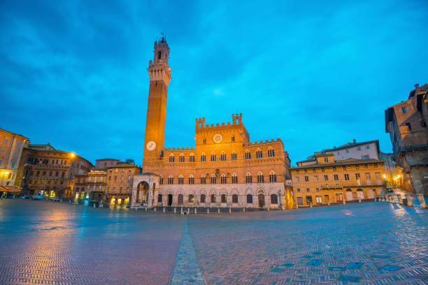 istock Piazza del Campo in Siena, Italy at twilight 1223080581