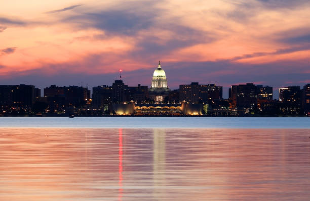 istock Skyline of Madison Wisconsin at dusk. 1223080654