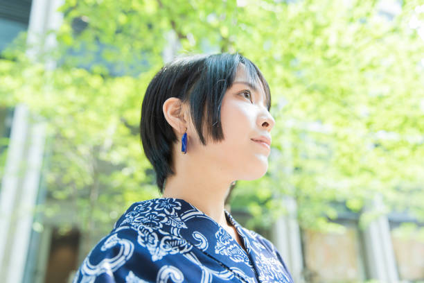 istock wearing a Japanese traditional costume 1223092317