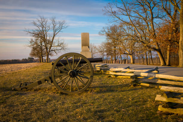 istock cannon at a fence in Gettysburg 1223092563