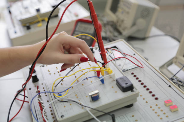 istock Young female student in technical vocational training, the lesson in technical college.. Education and technology concept. 1223093565