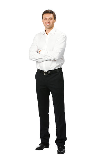 istock Happy smiling business man isolated on white 122310046