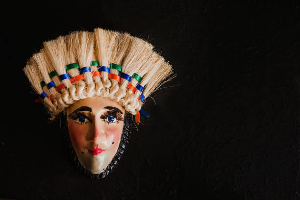 mexican carnival mask, huehues traditional mask in Mexico