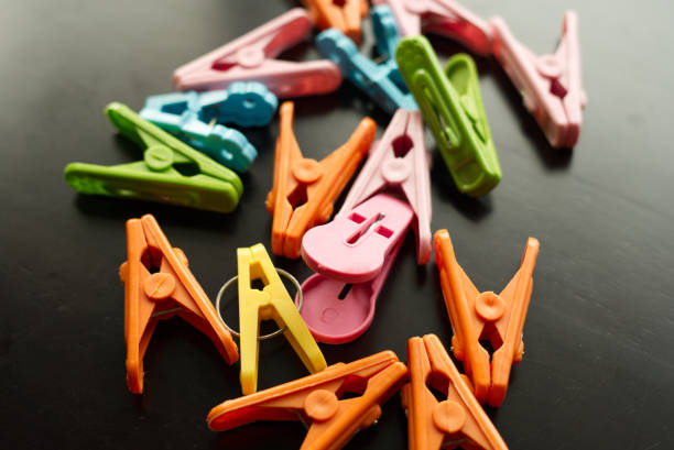 istock A colorful clothespin placed on the table 1223103632