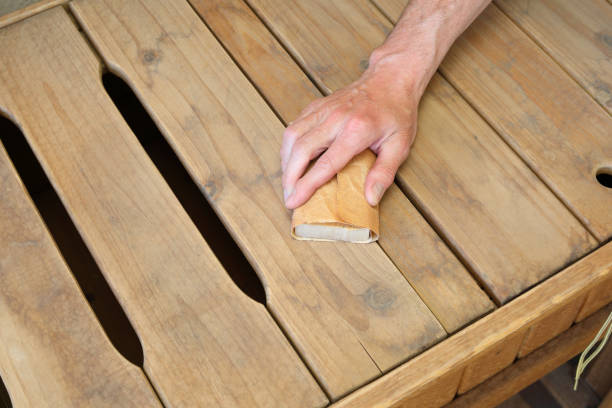 istock COVID-19 Renovation Projects While Isolating Sanding Block ECU No Glove 1223103693