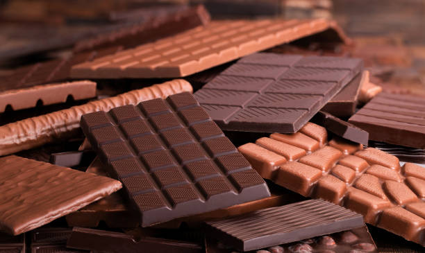 istock various chocolate bar. dessert food, chocolates background 1223104208