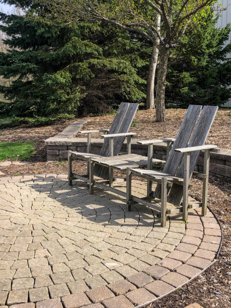 istock Two wooden chairs outdoors 1223105369