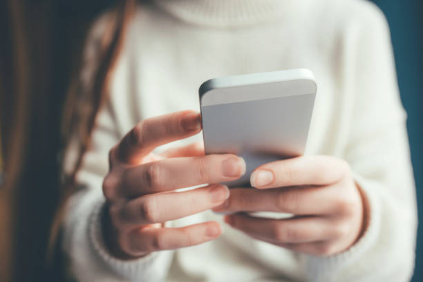 istock Women's hands use a smartphone for online shopping. 1223109455