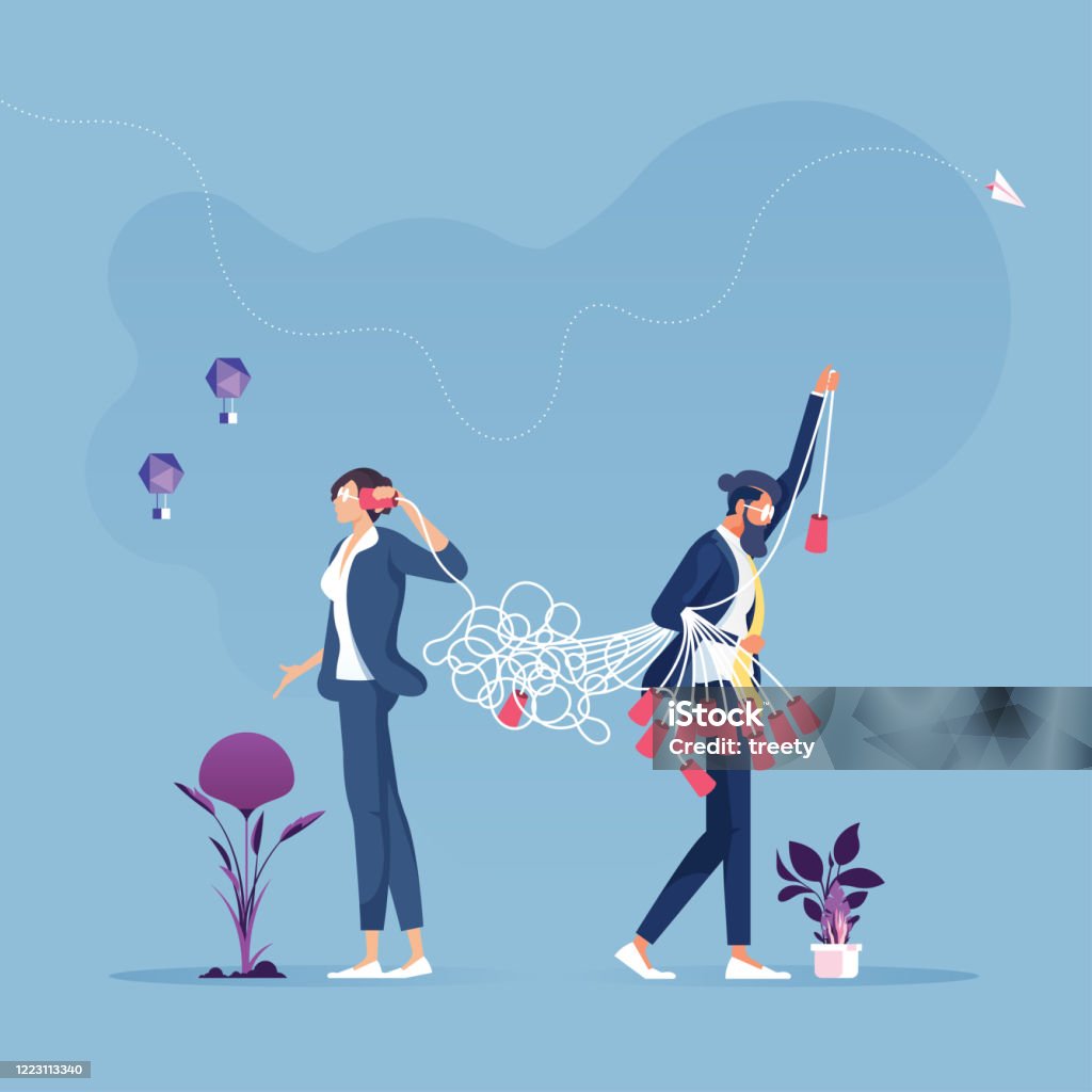 Tangled Communication Bad Communication Relationship With Tangled Linesbusiness Communication ...
