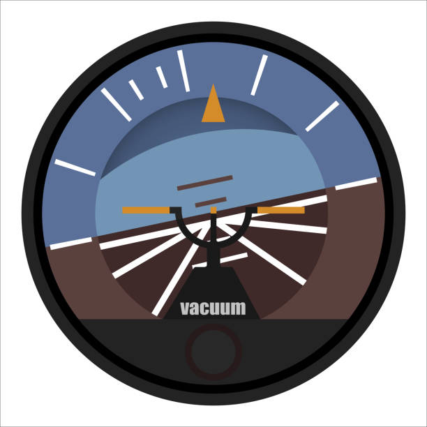 illustrations, cliparts, dessins animés et icônes de positionneur d’avion et d’hélicoptère, indicateur d’attitude dans un style plat. illustration de vecteur sur un blanc - helicopter cockpit airplane speedometer