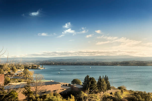San Roque lake, Villa Carlos Paz, Cordoba, Argentina. stock photo