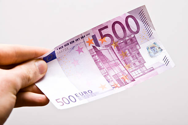 Macro shot of the five hundred euro banknote