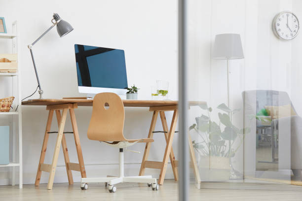 istock Workplace in the living room 1223123229