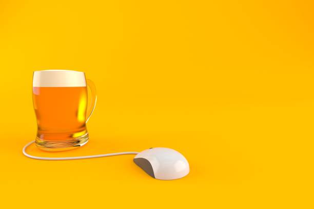 istock Glass of beer with computer mouse 1223125569