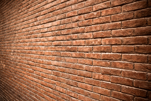 Brick wall in perspective. Canon Eos 5D mark II.