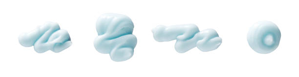 istock Texture of toothpaste cream on a white background. 1223135328