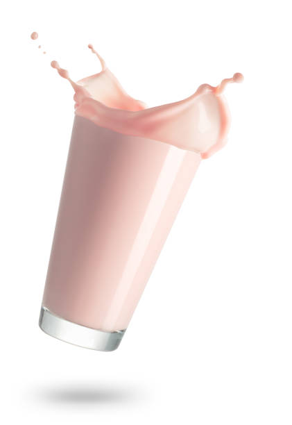 istock strawberry milk in glass 1223137075
