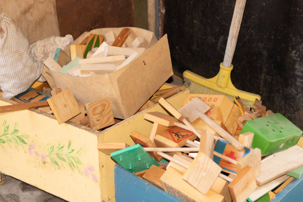 istock Old toys, wooden trash in a box 1223141066