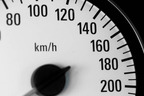 istock Macro close up of car speedometer 1223146086