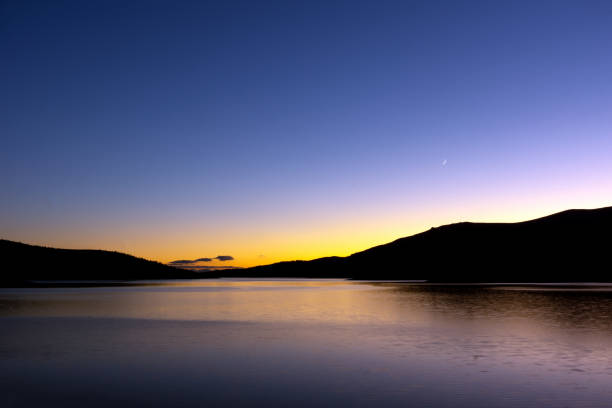 istock Sunset over the lake 1223154968