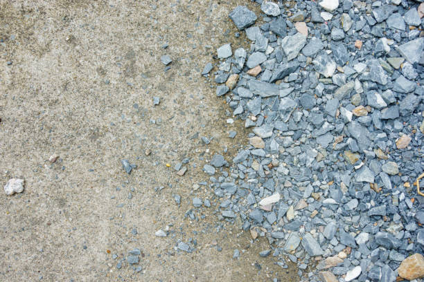 istock floor Cement and Stone pile closely. construction industry concept 1223157492