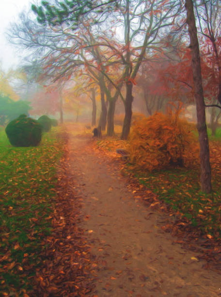istock Oil landscape painting 1223160241