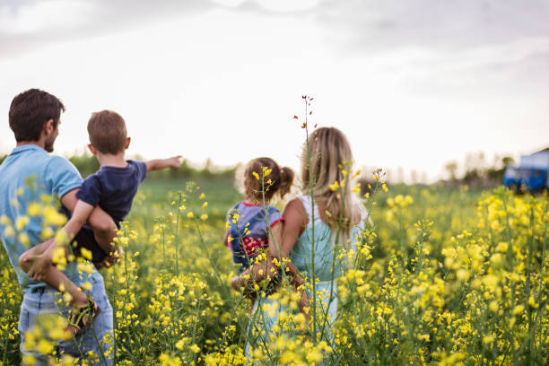 istock Young family enjoying nature 1223161059