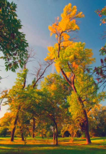 istock Oil landscape painting 1223161236