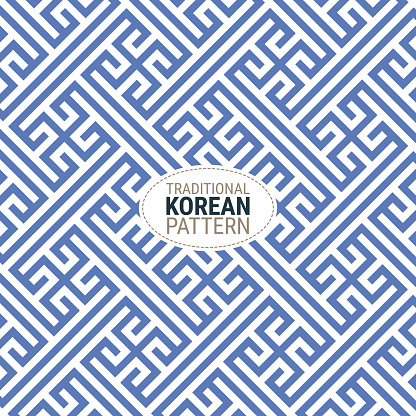 Traditional Korean pattern. This is a simple vector illustration with harmonious blend of retro and modern styles. The color can be changed if needed. Eps10 vector.