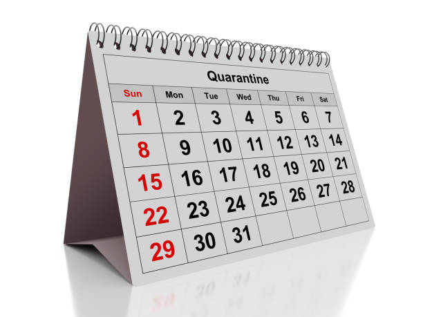 istock Monthly calendar with the word Quarantine 1223164578