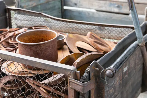 Photo of Original pots and pans in Oscar Schindler factory in Krakow