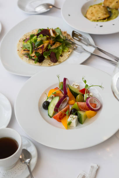 istock Elegant vegetable greek salad 1223168932