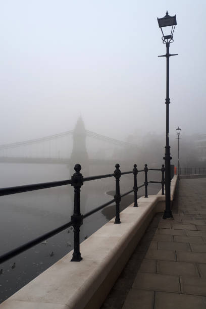 istock Foggy day in Hammersmith bridge 1223171160