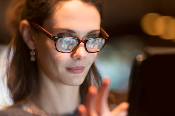 istock Conference call night woman 1223172419
