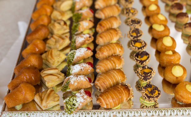 istock Delicious mini desserts and mini cakes 1223173136