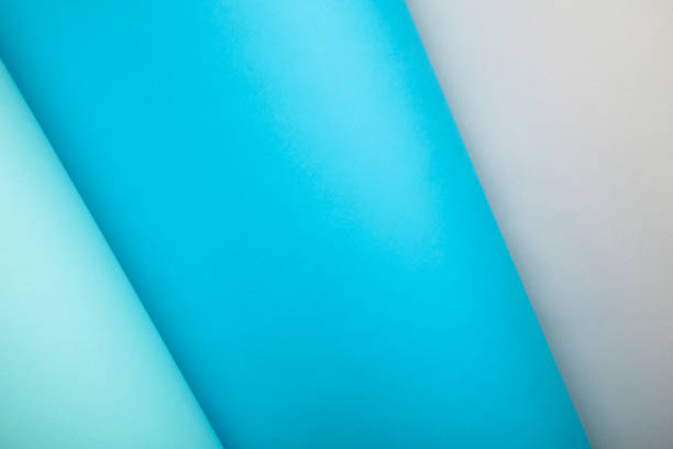 istock Color papers flat composition background with light and dark blue and grey 1223183585