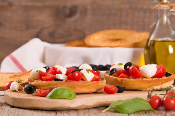 istock Friselle with tomatoes and mozzarella cheese. 1223184671