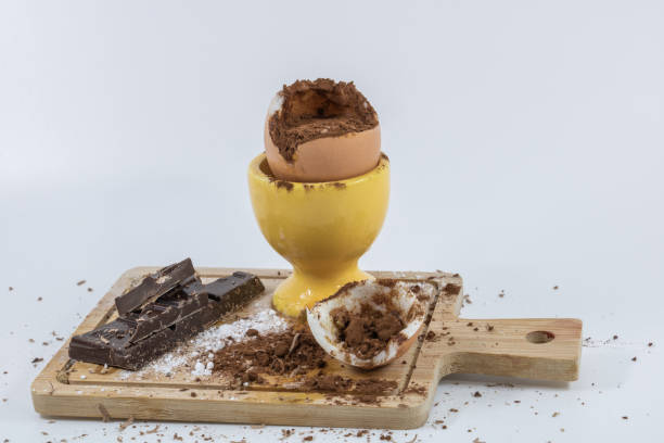 istock Sweet boiled egg dessert recipe yellow cockroach yellow cutboard 1223185930