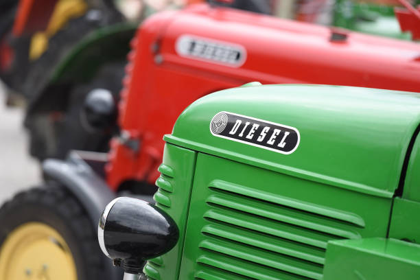 Vintage tractor meeting in Sankt Konrad (Gmunden district, Upper Austria) - Every summer, well over 100 old tractors can be admired here.